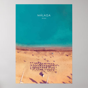 Malaga, Spanien Poster