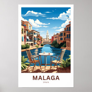 Malaga Spanien Reisen Print Poster
