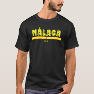 Málaga Spanien Spanische Flagge Espana Touristen T-Shirt
