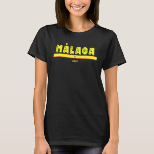 Málaga Spanien Spanische Flagge Espana Touristen T-Shirt