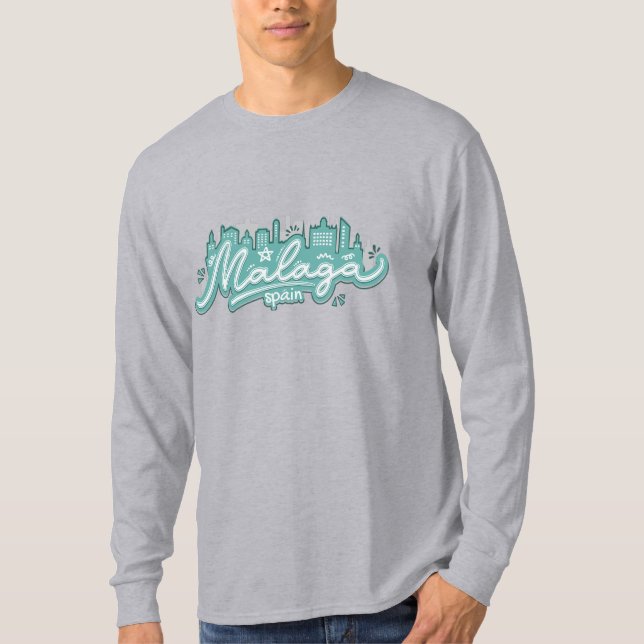 Malaga Spanien T-Shirt (Vorderseite)