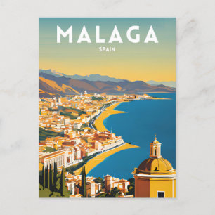 Malaga Spanien Vintag Postkarte
