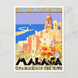 Malaga Spanien Vintage Postkarte