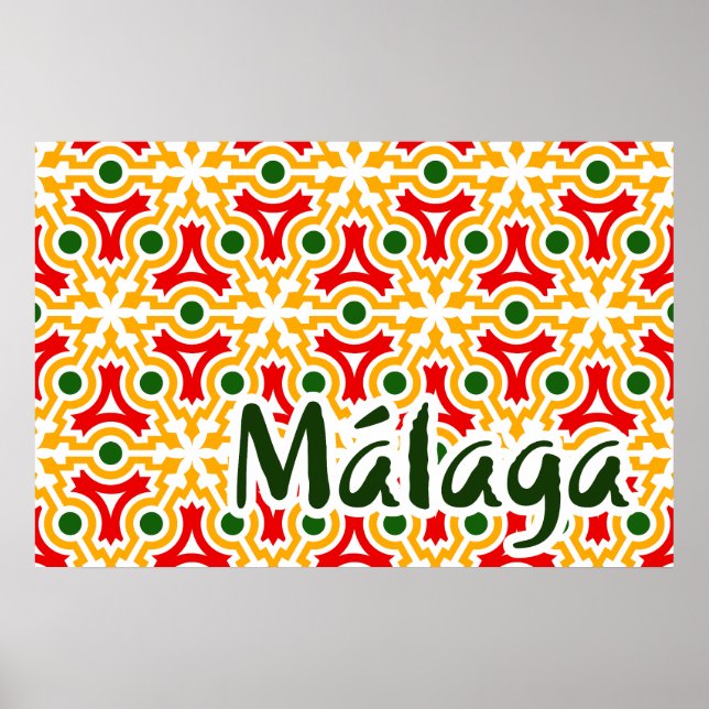 Malaga Straßenwände 1 Poster (Vorne)