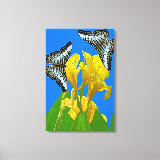 Malaiisch-blauer Clipper Stretched Canvas Print Leinwanddruck (Vorderseite)