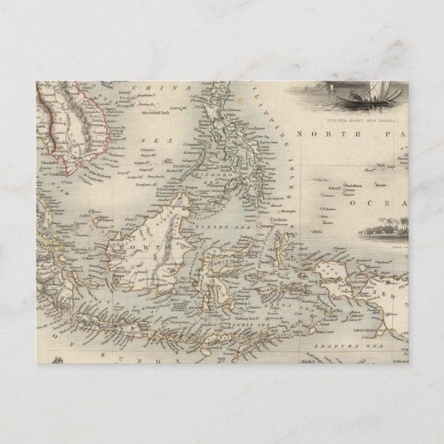 Malaiische Archipel oder Ost-Indische Inseln Postkarte (Vorderseite)