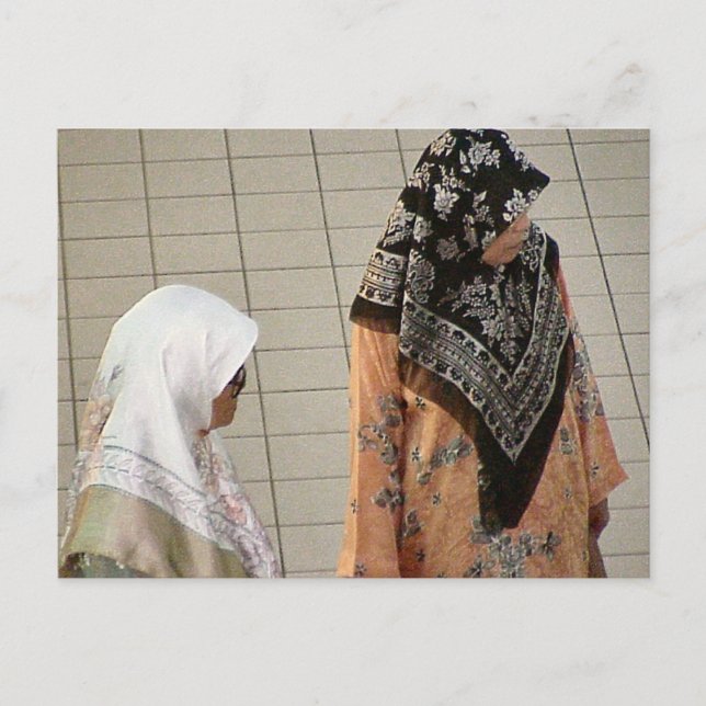 Malaiische Frauen Postkarte (Vorderseite)
