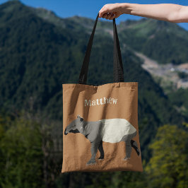 Malaiischer oder Asiatischer Tapir Tierillustratio