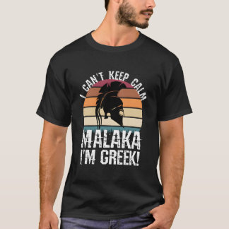 Malaka Ich Bin Griechisch Stolz Griechisch Spans T-Shirt