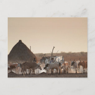 Malakal, Dorf der ethnischen Gruppe der Dinka Postkarte