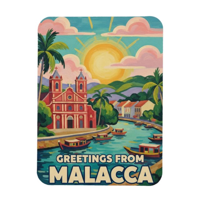 Malakka  Malaysia Magnet (Vertikal)