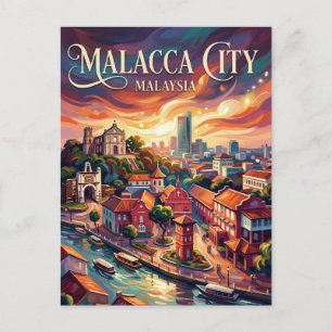 Malakka Stadt Malaysia Postkarte