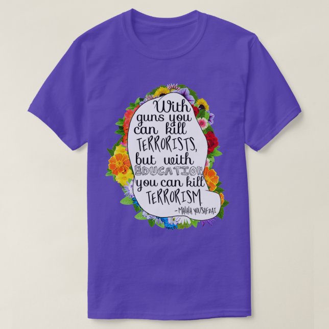 Malala Yousafzai 2 Silhouette T-Shirt (Design vorne)