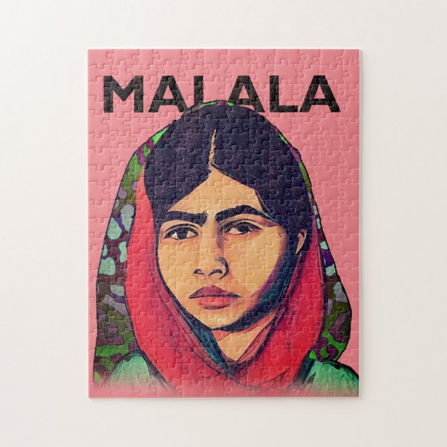 Malala Yousafzai, inspirierende feministische Kuns Puzzle (Vertikal)