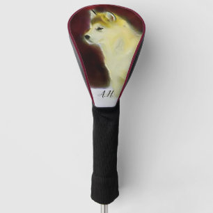 Malamitenhund mit Monogramm Golf Headcover