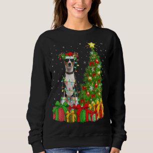 Malamute Dog Lighting Weihnachten Bäume Weihnachts Sweatshirt