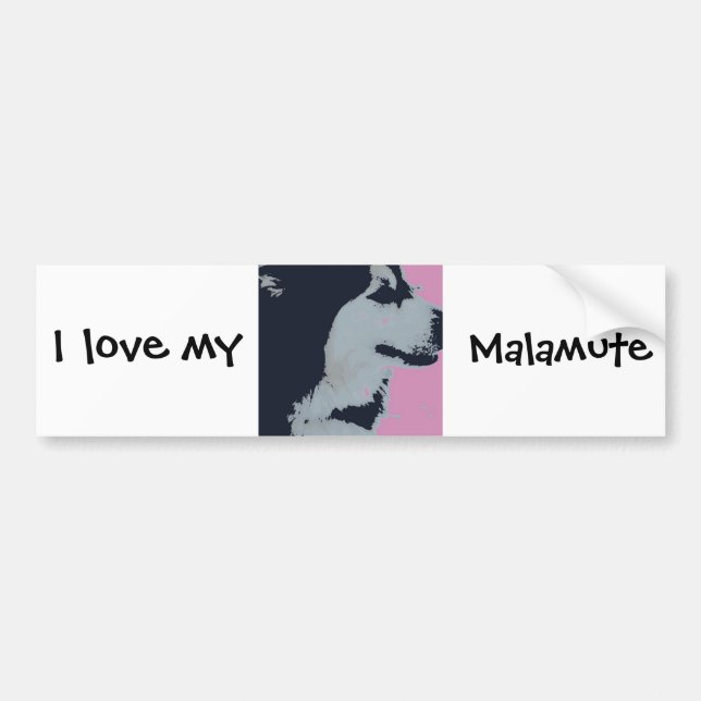 Malamute Dog Pop Art Autoaufkleber (Vorne)
