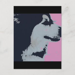 Malamute Dog Pop Art Postkarte