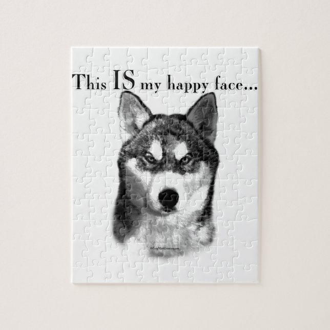 Malamute Happy Face Puzzle (Vertikal)