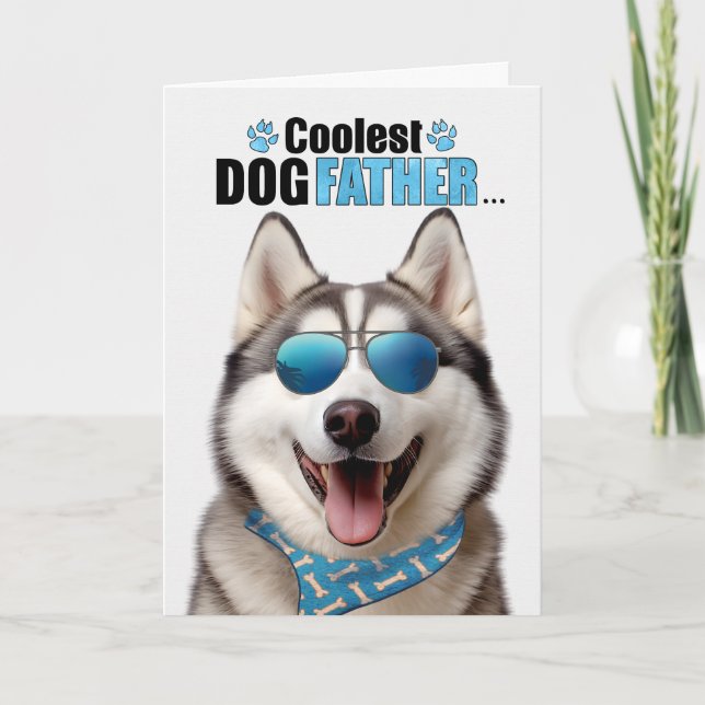 Malamute Hund Cooler Vater Vatertag Feiertagskarte (Vorderseite)