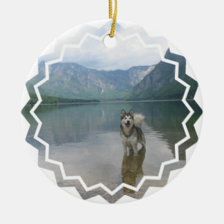 Malamute-Hundeverzierung Keramikornament