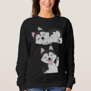 Malamute Husky Playing Sweatshirt