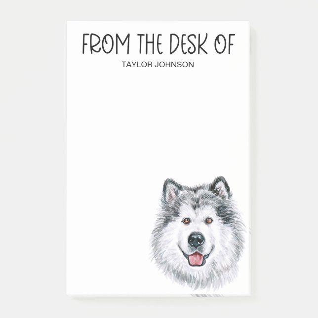 Malamute-Liebhaber Post-it Klebezettel (Vorderseite)