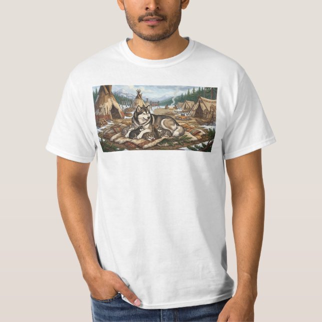 Malamute-Mutter Version 1  T-Shirt (Vorderseite)