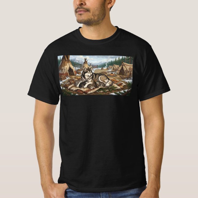 Malamute-Mutter Version 1  T-Shirt (Vorderseite)