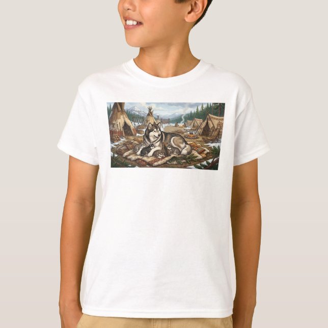 Malamute-Mutter Version 1  T-Shirt (Vorderseite)