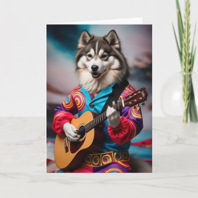 Malamute Rock Star Card Karte (Vorderseite)