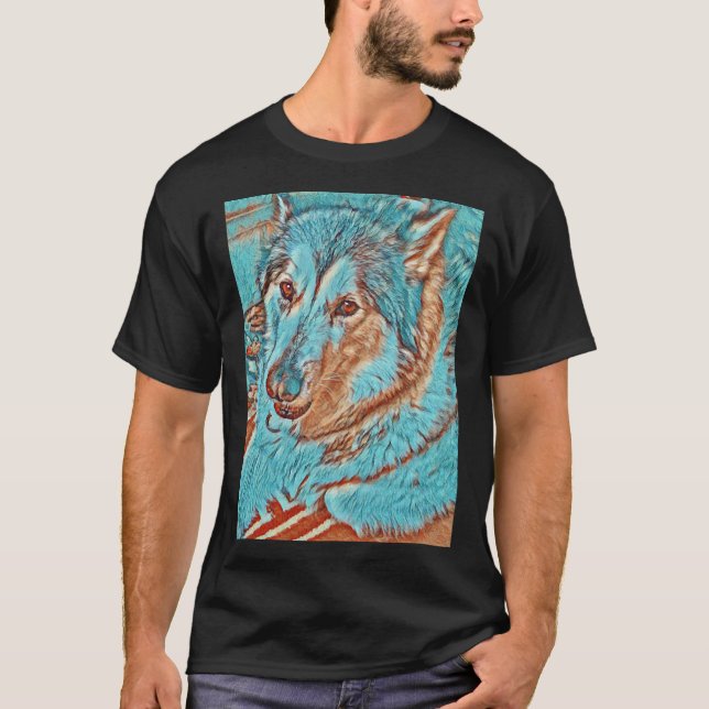 Malamute Snow Dog Husky Wolf T-Shirt (Vorderseite)