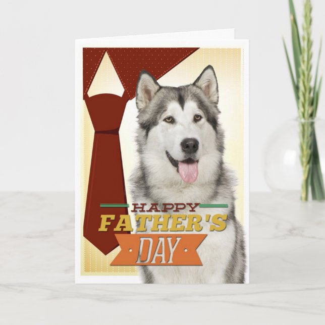 Malamute Vatertagskarte Karte (Vorderseite)