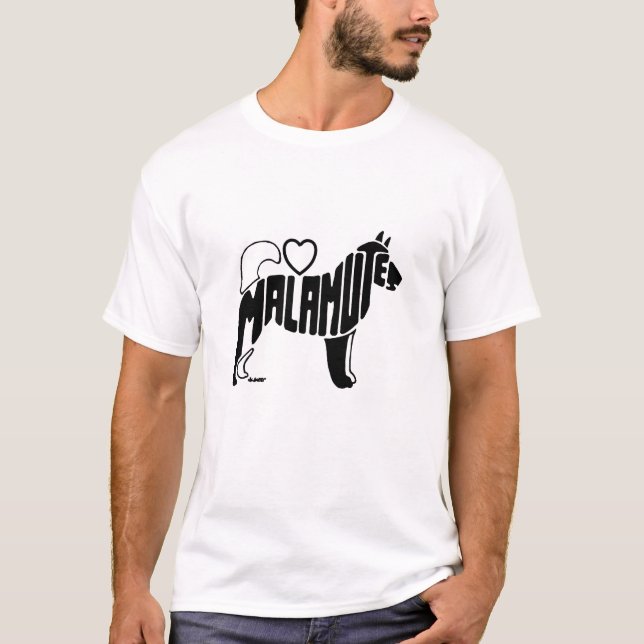 MALAMUTES-SILHOUETTE T-Shirt (Vorderseite)