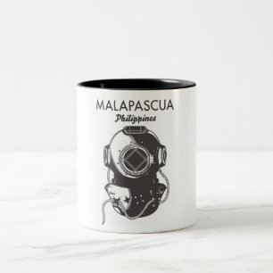 Malapascua Philippinen Tauchen Reiseplakat Zweifarbige Tasse