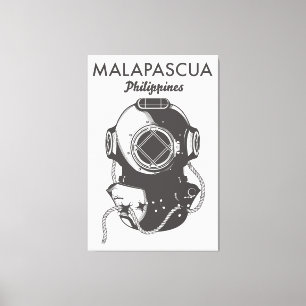 Malapascua Philippinen Tauchplakat Leinwanddruck