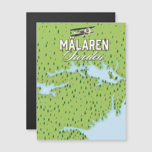 Mälaren Schweden Magnetkarte