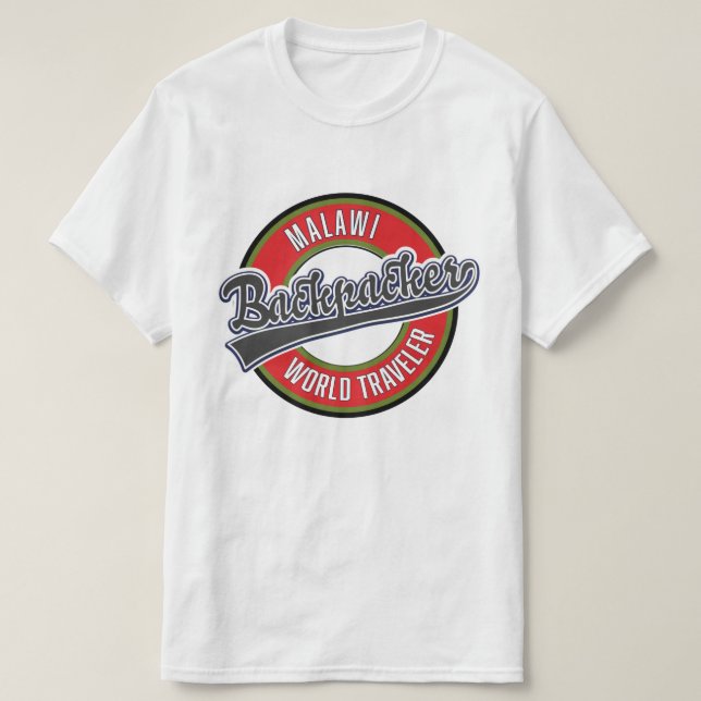 Malawi Backpacker World Traveller T-Shirt (Design vorne)