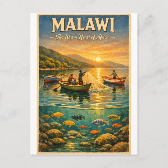 MALAWI – Das warme Herz Afrikas Postkarte (Vorderseite)