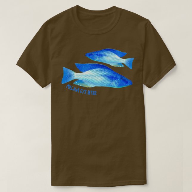 Malawi Eye Biter Cichlid Compressiceps Aquarium Fi T-Shirt (Design vorne)