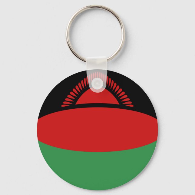 Malawi Fisheye Flag Schlüsselanhänger (Vorderseite)