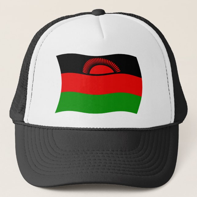 Malawi Flag Hat Truckerkappe (Vorderseite)