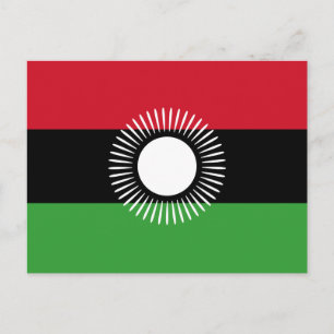 Malawi Flag Postcard Postkarte