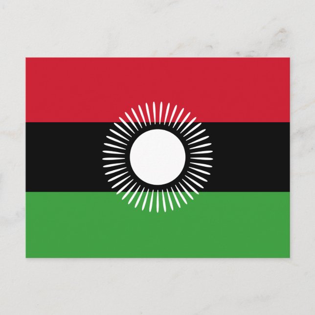 Malawi Flag Postcard Postkarte (Vorderseite)