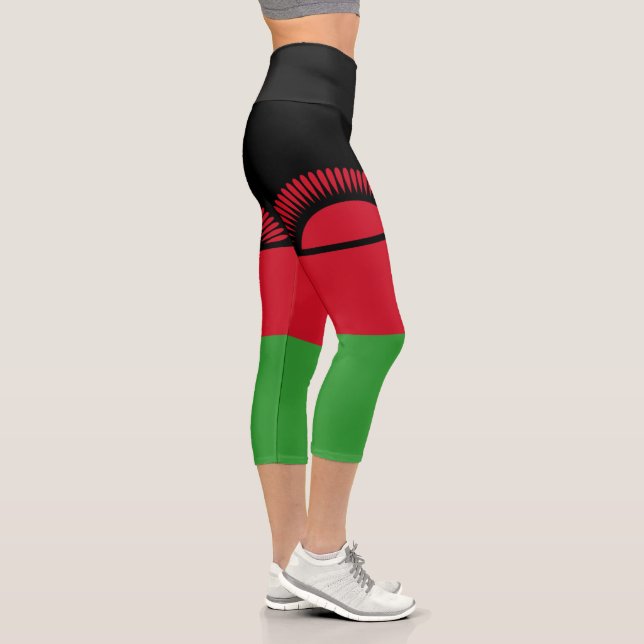 Malawi-Flagge Capri Leggings (Rechts)