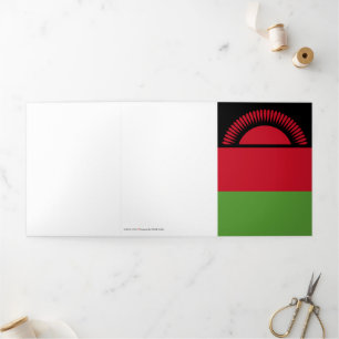 Malawi-Flagge Dreifach Gefaltete Karte