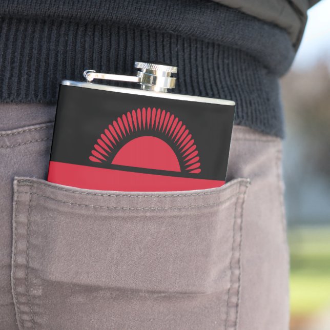 Malawi-Flagge Flachmann (Beispiel)