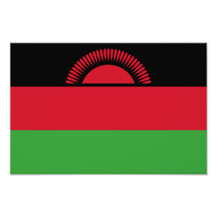 Malawi-Flagge Fotodruck
