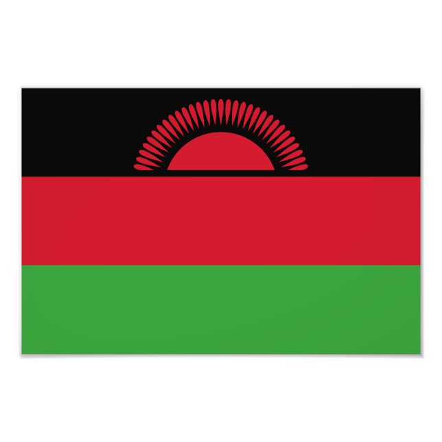Malawi-Flagge Fotodruck (Vorne)