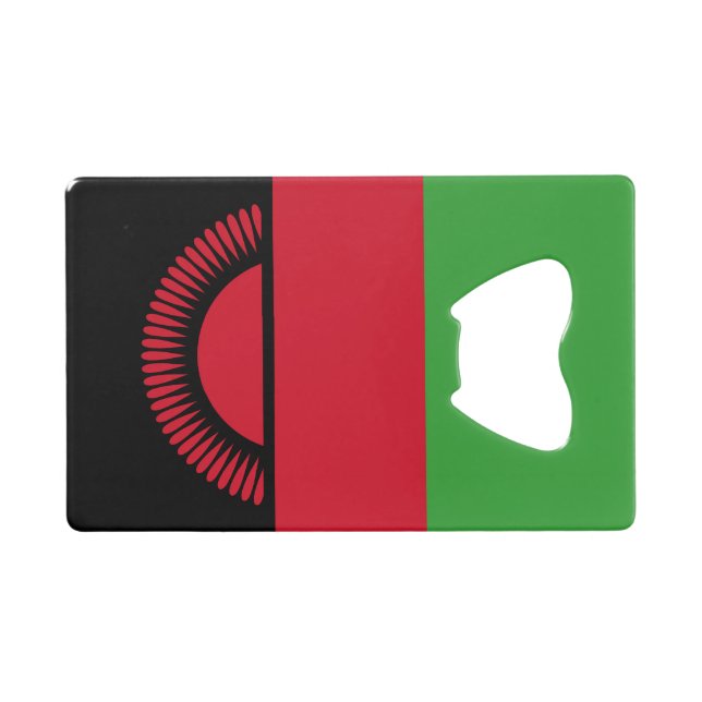 Malawi-Flagge Geldbeutel Flaschenöffner (Vorderseite (Horizontal))